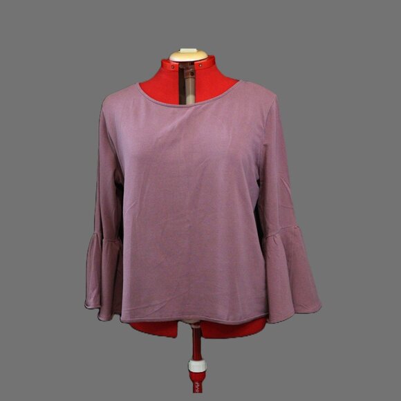 Dusty Rose Frilled Sleeve Top - Picture 1 of 2